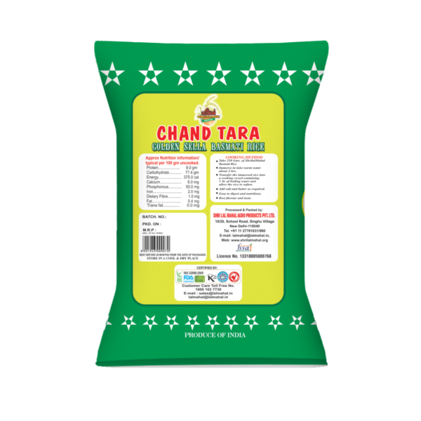 Chand Tara Basmati Rice Back - Shri Lal Mahal