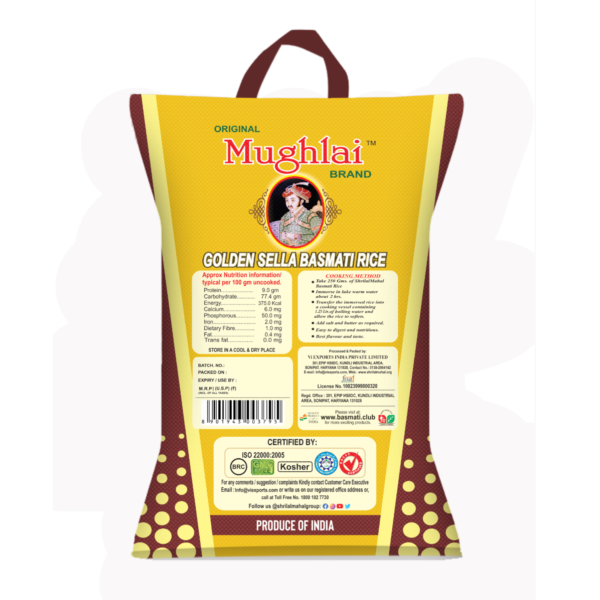 Muglai Basmati Rice Back - Shri Lal Mahal